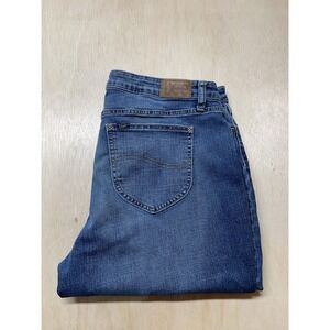 Lee Regular Fit Capri Jeans Womens Size 18M Approx 38x22 Mid Rise‎ Stretch Denim